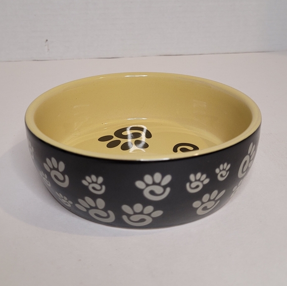 Paw Print Pet Dish Glazed Ceramic NWT - Picture 3 of 8